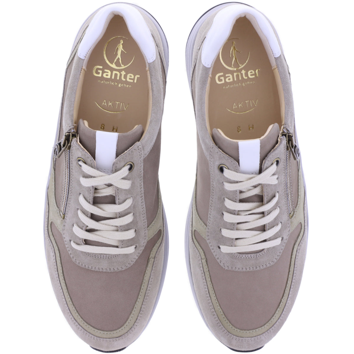 Ganter AKTIV | High Flyer | Taupe Multi | Weite: H | Kalbsleder | 1-251942-1999 Herren Schnürer