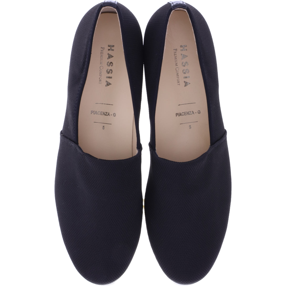Hassia / Piacenza / Schwarz Stretch / Wechselfußbett / Art: 1-301688-0100 / Damen Slipper