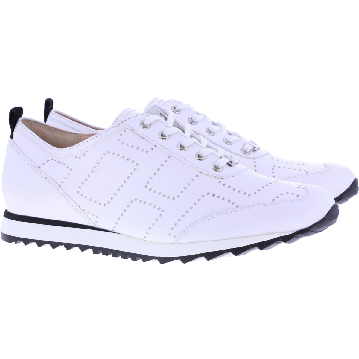 Hassia / Barcelona / Milk-Schwarz Leder / Wechselfußbett / Art: 1-301951-0601 / Damen Sneakers