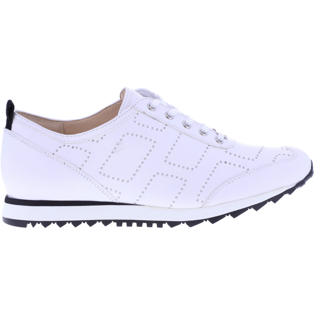 Hassia / Barcelona / Milk-Schwarz Leder / Wechselfußbett / Art: 1-301951-0601 / Damen Sneakers