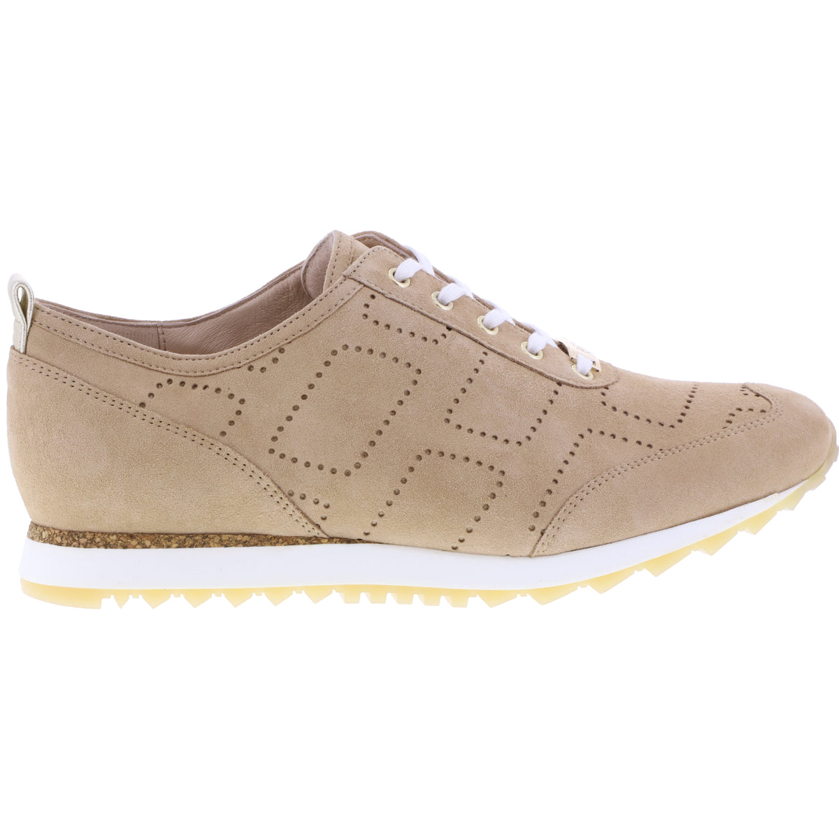 Hassia / Barcelona / Creme-Platin Leder / Wechselfußbett / Art: 1-301952-1275 / Damen Sneakers