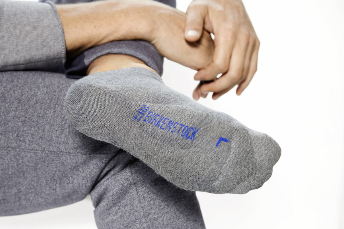 Birkenstock Herren Sneaker Socken - Cotton Sole Sneaker - 2er Pack - Grau Melange