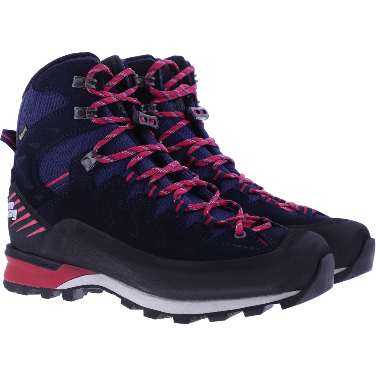 Hanwag / Modell: Makra Pro Lady GTX / Navy-Pink / Leder / GORE-TEX® / Damen Wanderstiefel