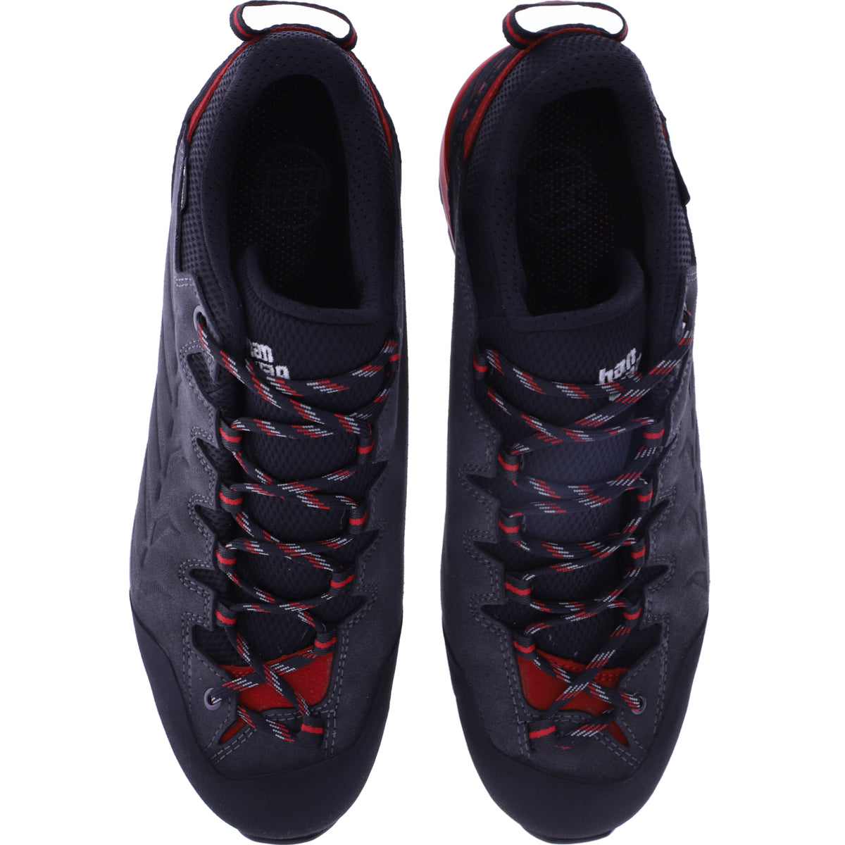 Hanwag / Modell: Makra Pro Low GTX / Ashalt/Red / Leder / GORE-TEX® / Herren Wanderschuhe