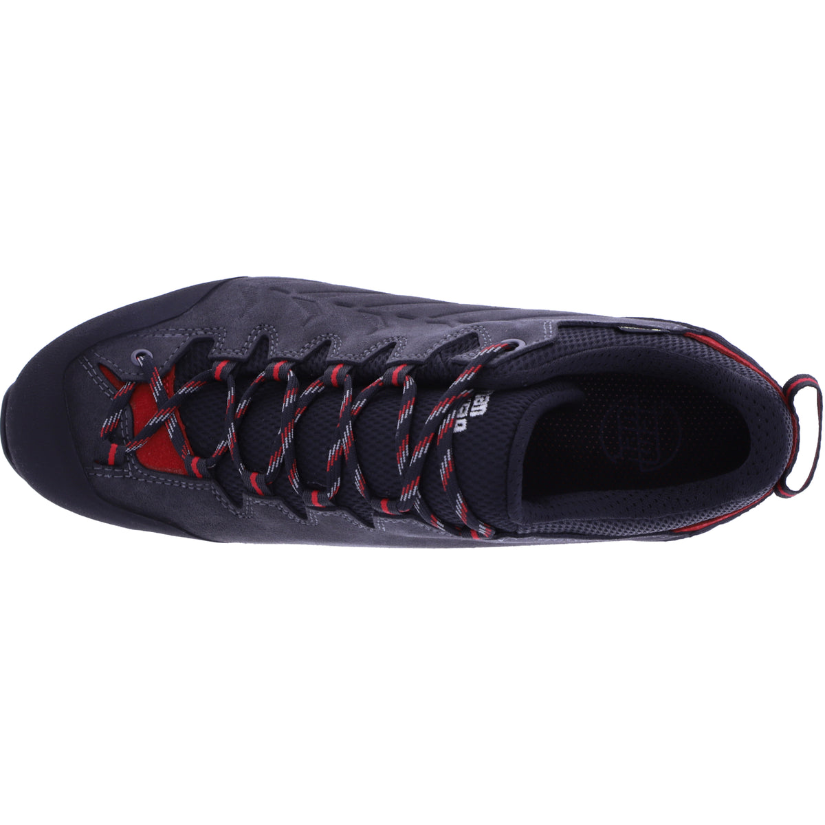 Hanwag / Modell: Makra Pro Low GTX / Ashalt/Red / Leder / GORE-TEX® / Herren Wanderschuhe