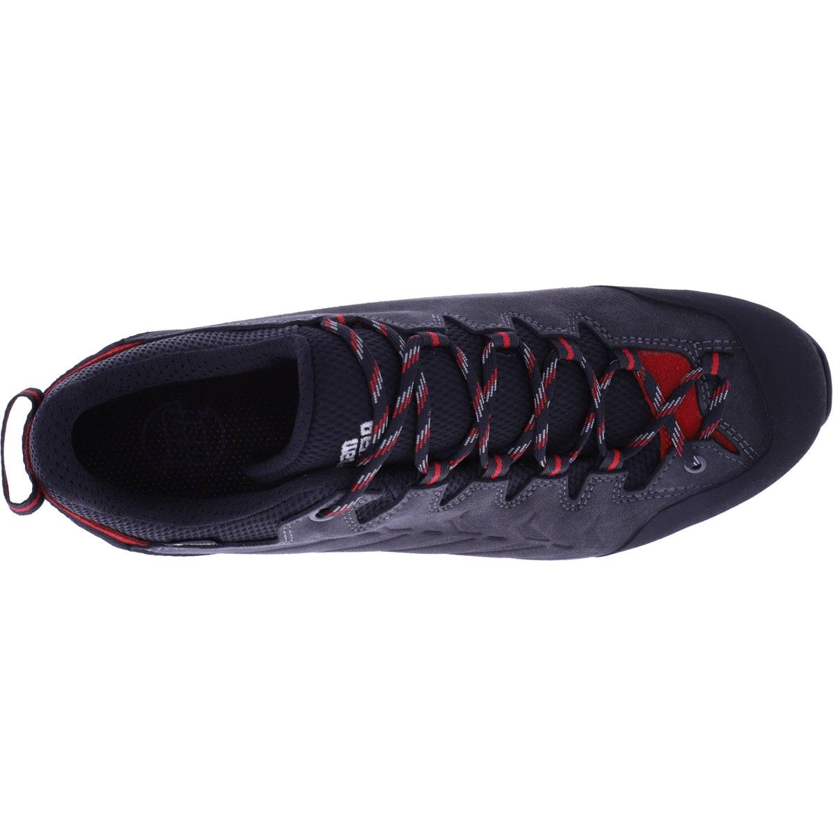 Hanwag / Modell: Makra Pro Low GTX / Ashalt/Red / Leder / GORE-TEX® / Herren Wanderschuhe