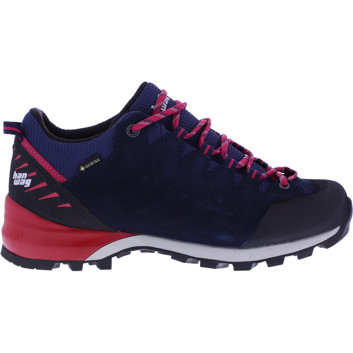 Hanwag / Modell: Banks Low Bunion Lady / Navy-Asphalt / Leder / Hallux-Valgus / Damen Wanderschuhe