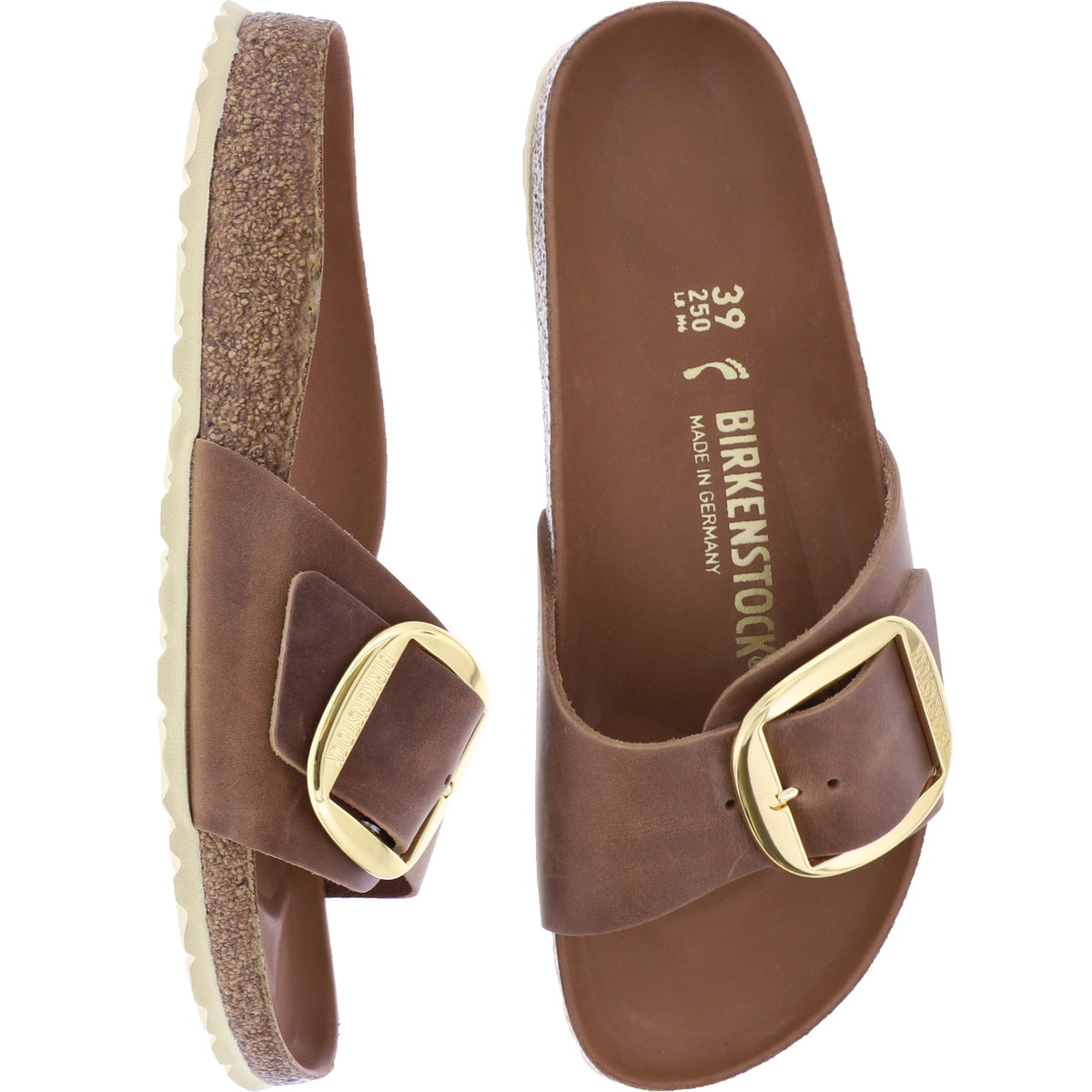 Birkenstock | Madrid Big Buckle | Cognac-Braun | Leder | Weite: Schmal | 1006525 | Damen Sandalen