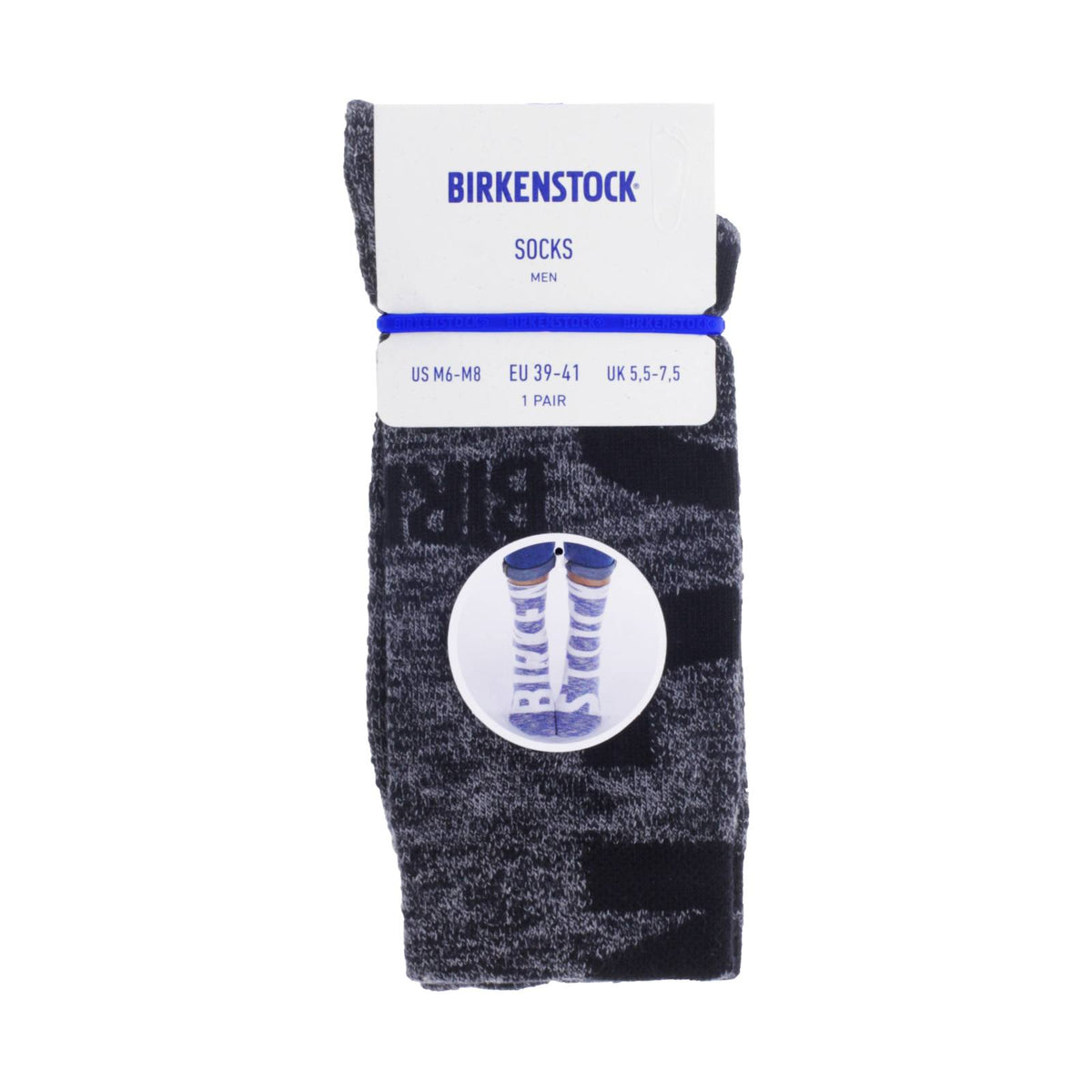 Birkenstock Herren Socken - Cotton Slub Logo - Schwarz-Grau