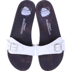 Berkemann / Original-Sandale / Weiß Glattleder / Sohle: Braun / Art: 10100-100 / Unisex