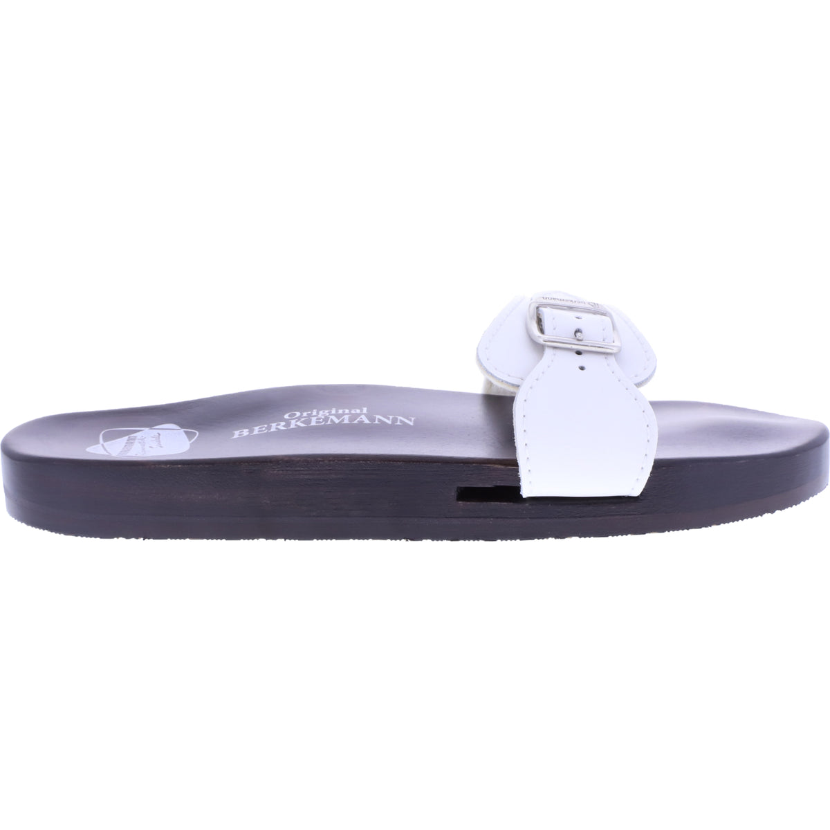 Berkemann / Original-Sandale / Weiß Glattleder / Sohle: Braun / Art: 10100-100 / Unisex