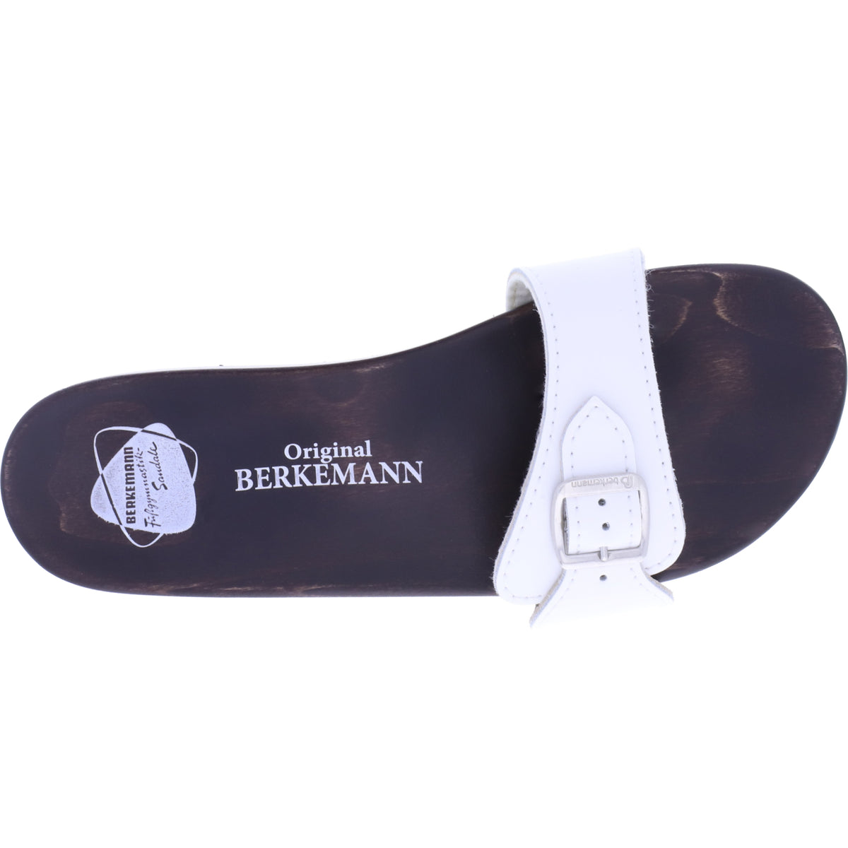 Berkemann / Original-Sandale / Weiß Glattleder / Sohle: Braun / Art: 10100-100 / Unisex