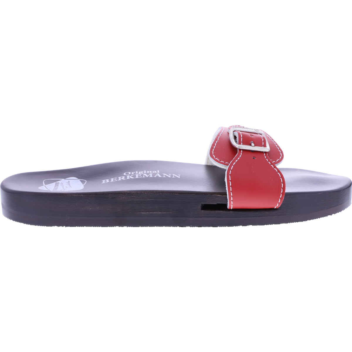 Berkemann / Original-Sandale / Rot Glattleder / Sohle: Braun / Art: 10100-200 / Unisex