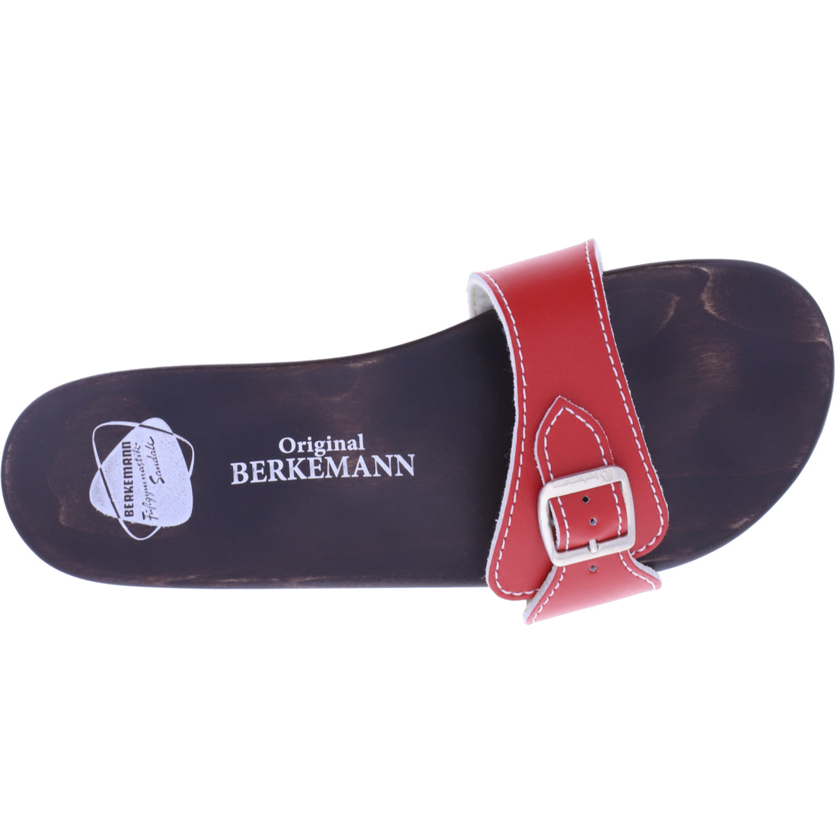 Berkemann / Original-Sandale / Rot Glattleder / Sohle: Braun / Art: 10100-200 / Unisex