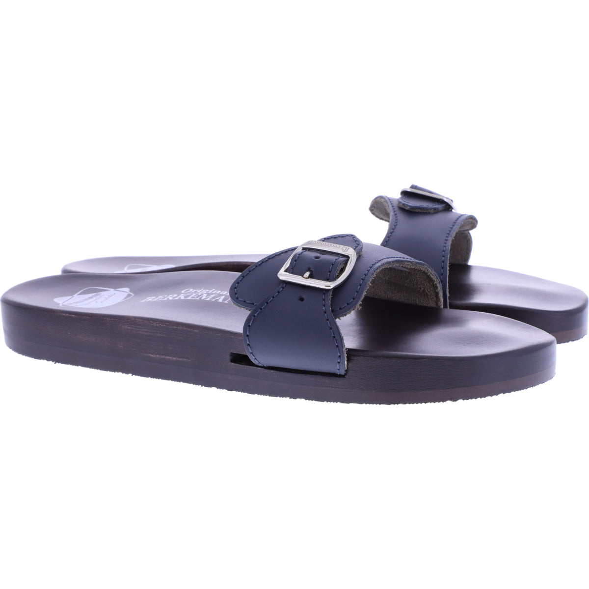 Berkemann / Original-Sandale / Dunkelblau Glattleder / Sohle: Braun / Art: 10100-300 / Unisex