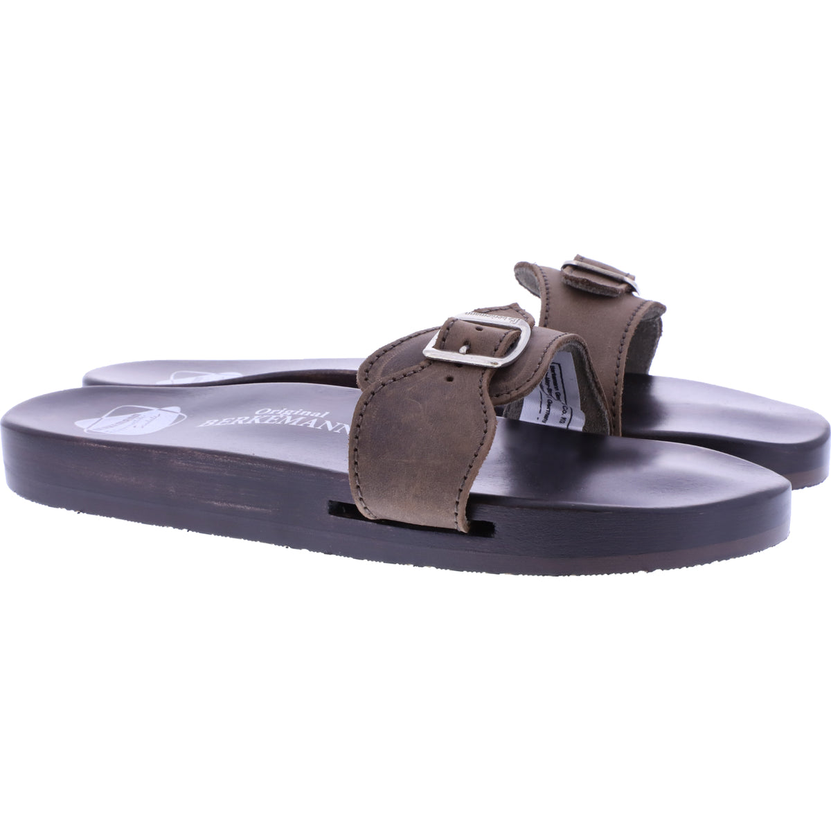 Berkemann / Original-Sandale / Dunkelbraun Fettleder / Sohle: Braun / Art: 10100-480 / Unisex