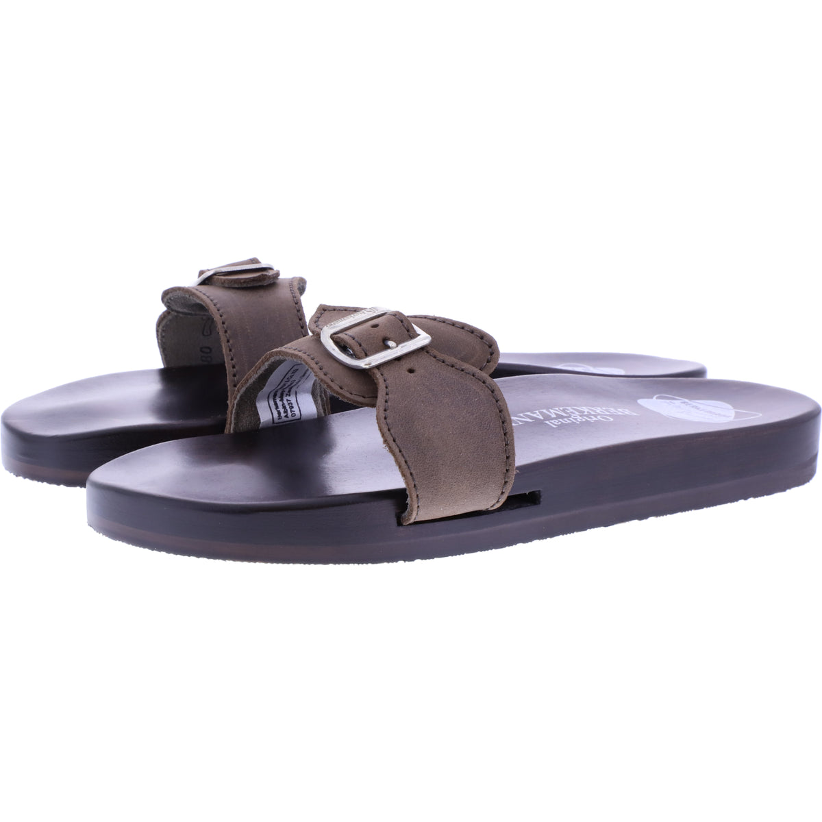 Berkemann / Original-Sandale / Dunkelbraun Fettleder / Sohle: Braun / Art: 10100-480 / Unisex