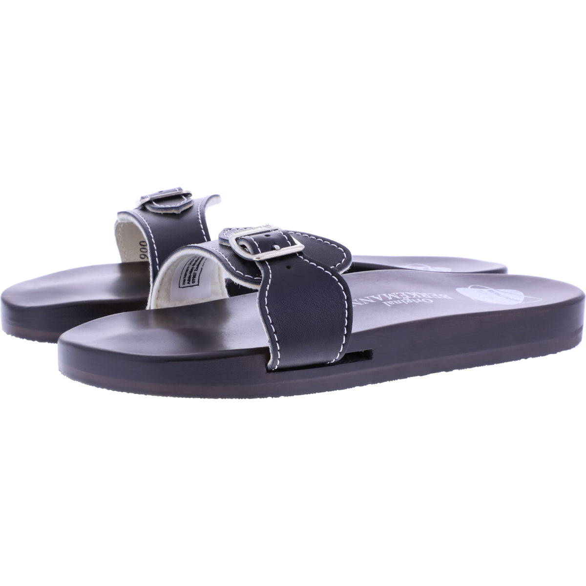 Berkemann / Original-Sandale / Schwarz Glattleder / Sohle: Braun / Art: 10100-900 / Unisex