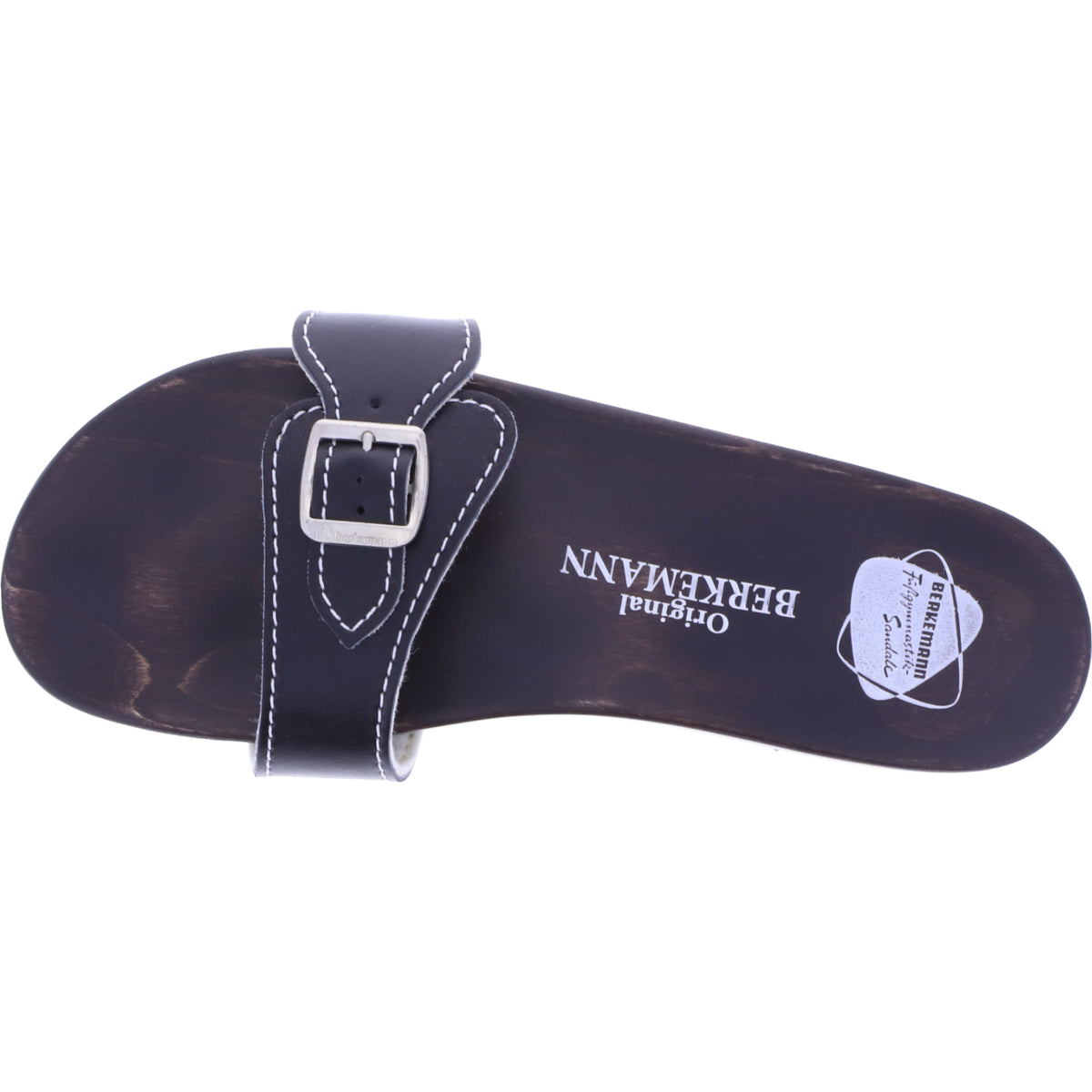 Berkemann / Original-Sandale / Schwarz Glattleder / Sohle: Braun / Art: 10100-900 / Unisex