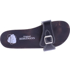Berkemann / Original-Sandale / Schwarz Glattleder / Sohle: Braun / Art: 10100-900 / Unisex