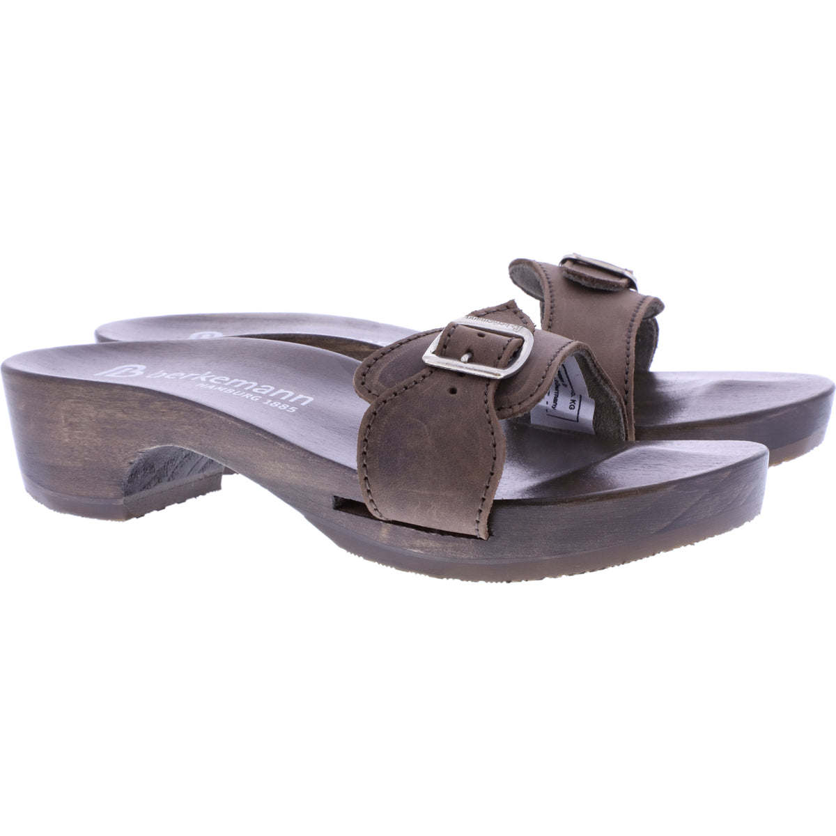 Berkemann / Hamburg-Sandale / Dunkelbraun Fettleder / Sohle: Braun / Art: 10102-480 / Unisex