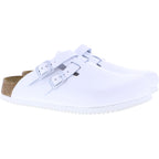 Birkenstock / Modell: Kay SL / Weiß Leder / Weite: Schmal / Art: 1018229 / mit Superlaufsohle