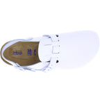 Birkenstock / Modell: Kay SL / Weiß Leder / Weite: Schmal / Art: 1018229 / mit Superlaufsohle