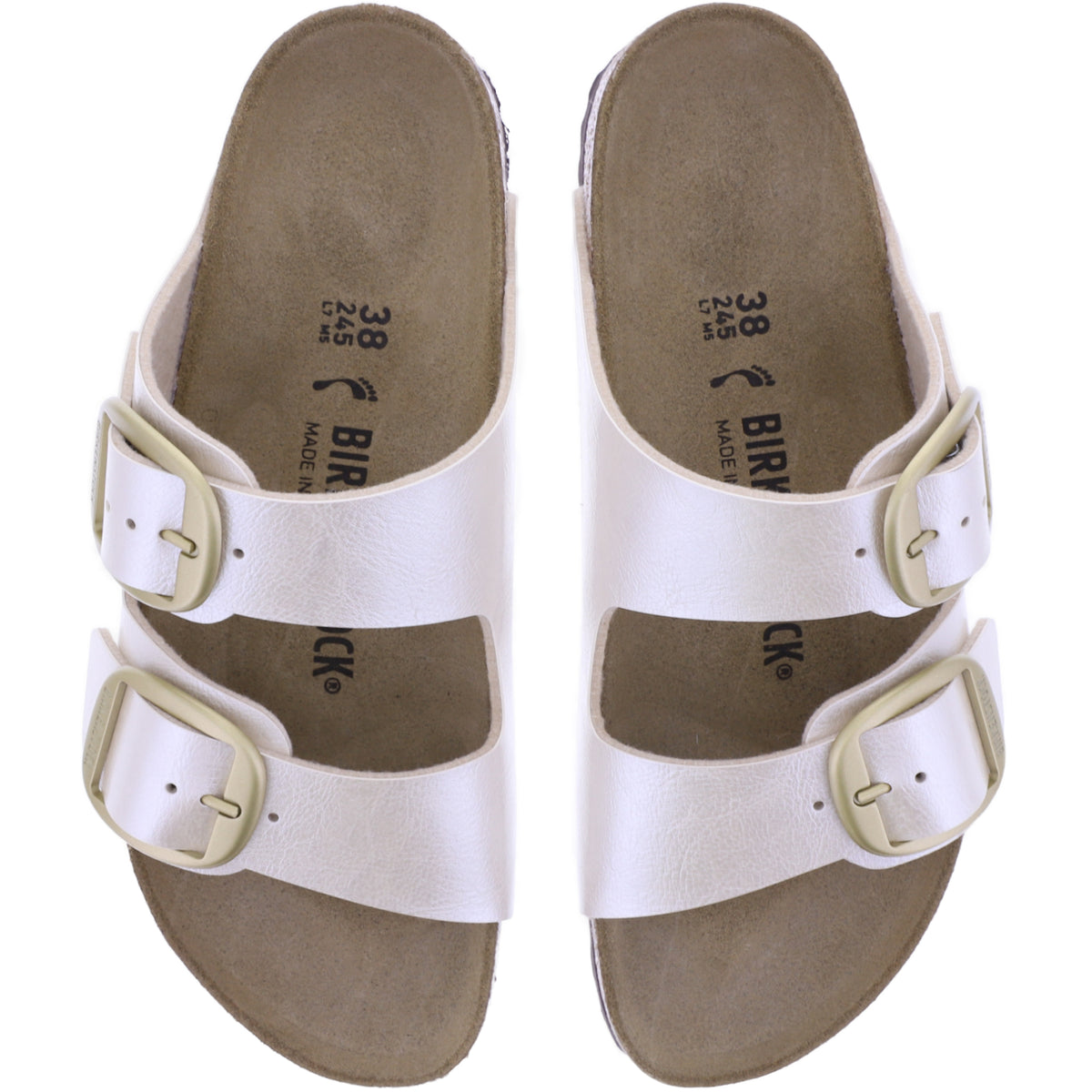 Birkenstock | Arizona Big Buckle | Graceful Pearl White | Birko-Flor | Weite: Schmal | 1020021