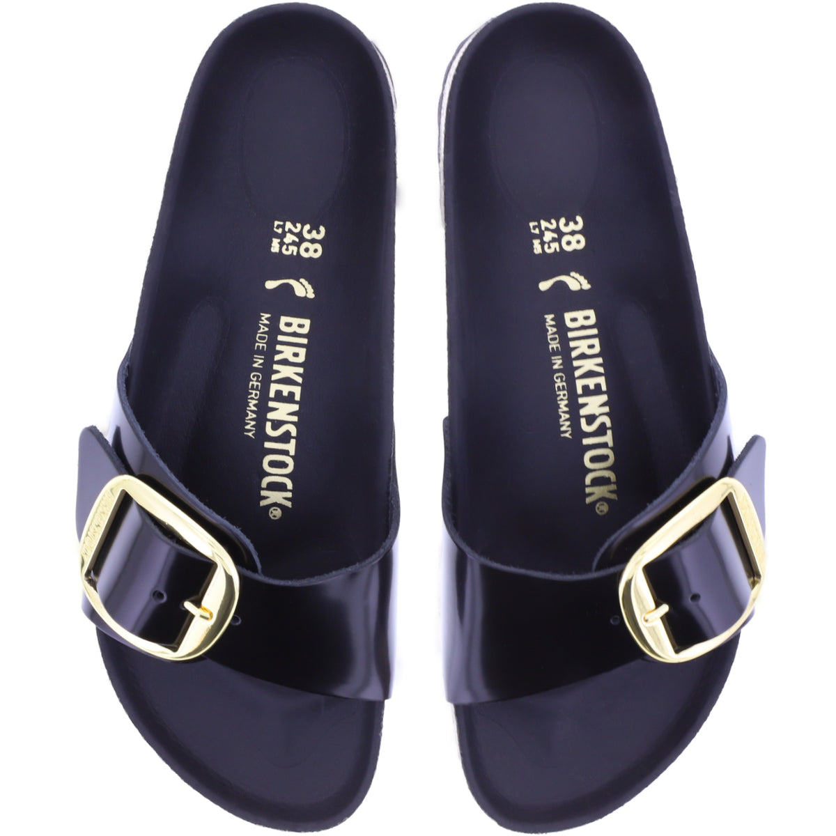 Birkenstock | Madrid Big Buckle | High Shine Black | Leder | Weite: Schmal | 1022650 | Damen