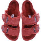 Birkenstock / Modell: Arizona mit Lammfell / Sienna Red Leder / Weite: Normal / 1025665 / Unisex