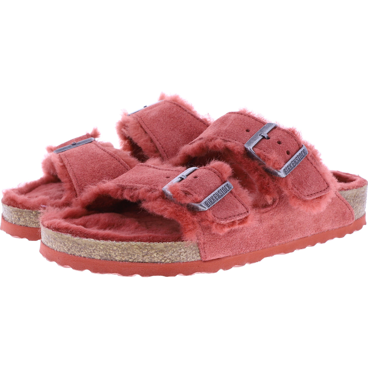 Birkenstock / Modell: Arizona mit Lammfell / Sienna Red Leder / Weite: Normal / 1025665 / Unisex