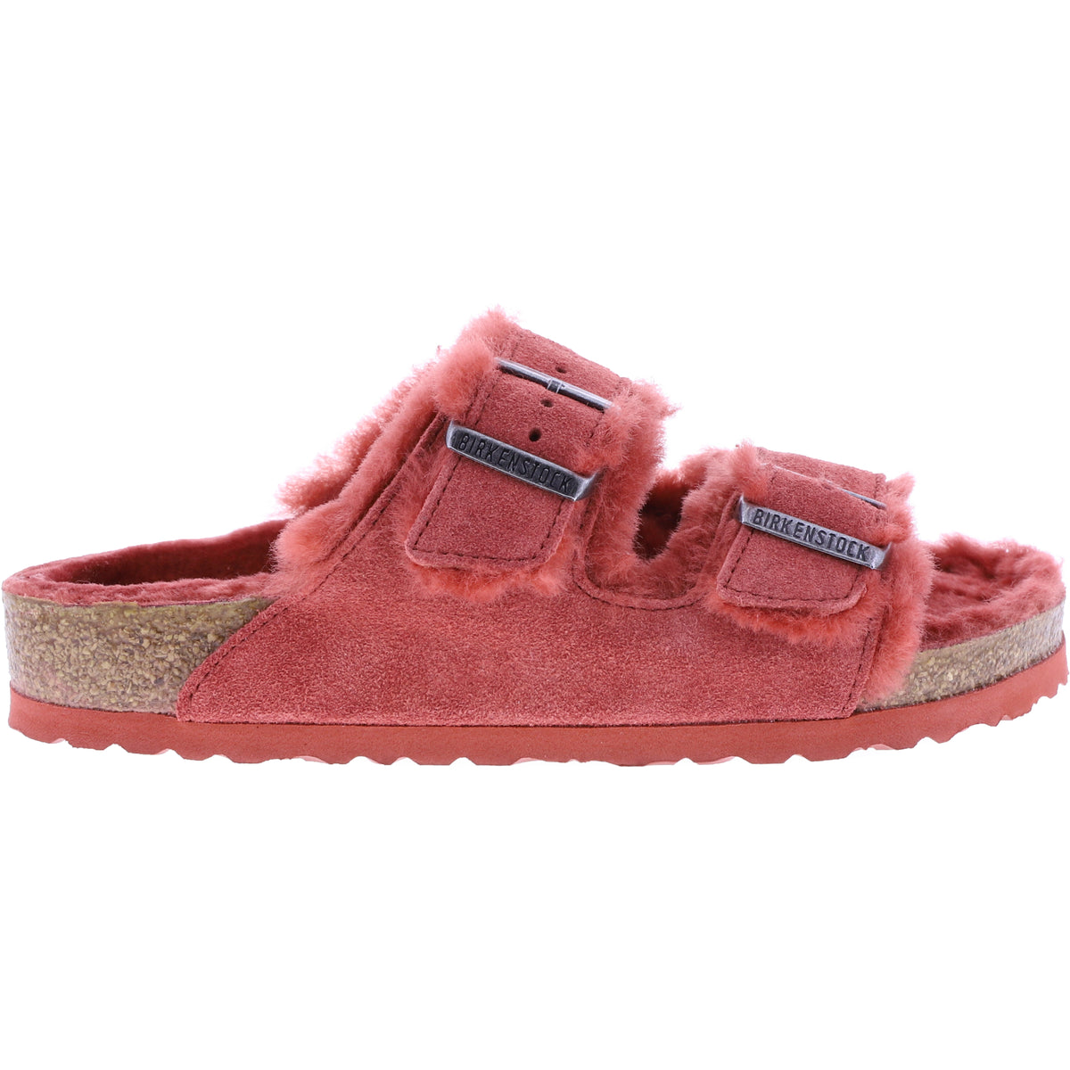 Birkenstock / Modell: Arizona mit Lammfell / Sienna Red Leder / Weite: Normal / 1025665 / Unisex