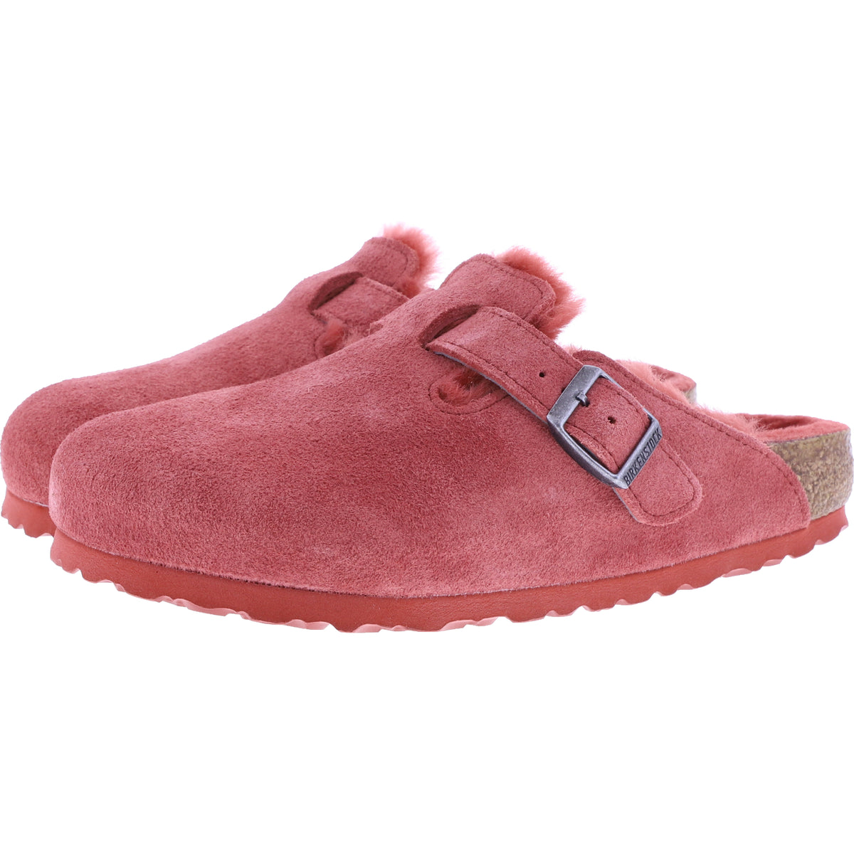 Birkenstock / Modell: Boston mit Lammfell / Sienna Red Leder / Weite: Normal / 1025685 / Clogs