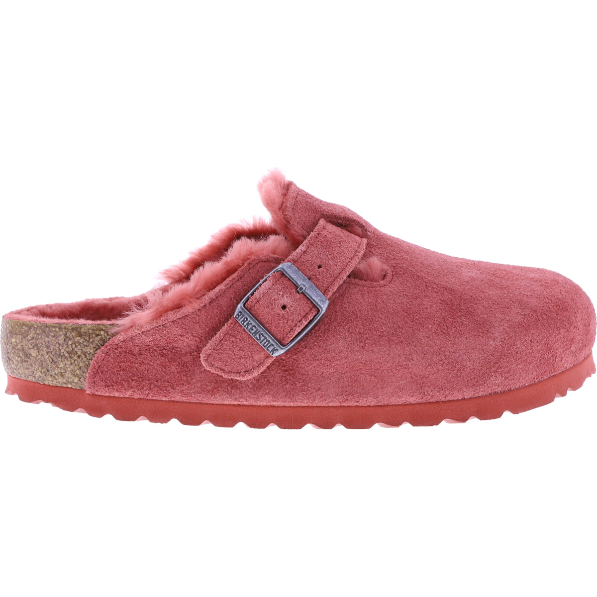 Birkenstock / Modell: Boston mit Lammfell / Sienna Red Leder / Weite: Normal / 1025685 / Clogs