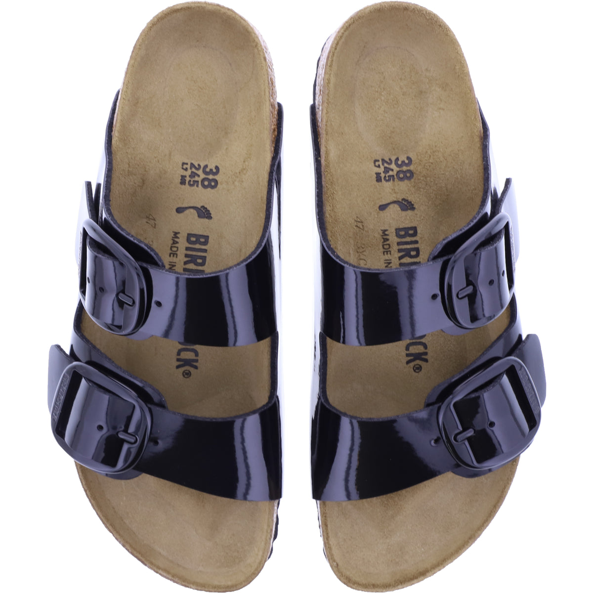 Birkenstock / Modell: Arizona Big Buckle / Schwarz Lack / Weite: Schmal / 1026115 / Damen
