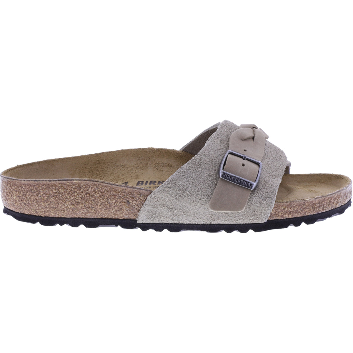 Birkenstock | Oita Braided | Taupe Velours | Leder | Weite: Schmal | 1026730 | Damen Pantoletten