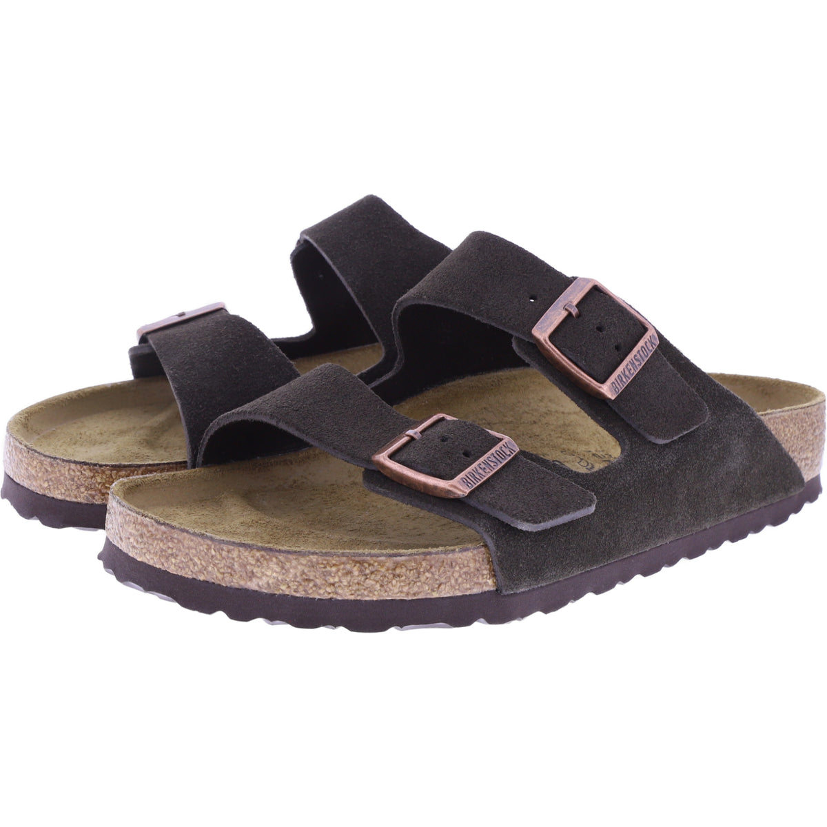 Birkenstock | Arizona | Mocca-Braun | Veloursleder | Weite: Normal | 1027077 | Herren Pantoletten