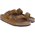 Birkenstock | Arizona | Mink-Cognac | Veloursleder | Weite: Normal | 1027082 | Herren Pantoletten