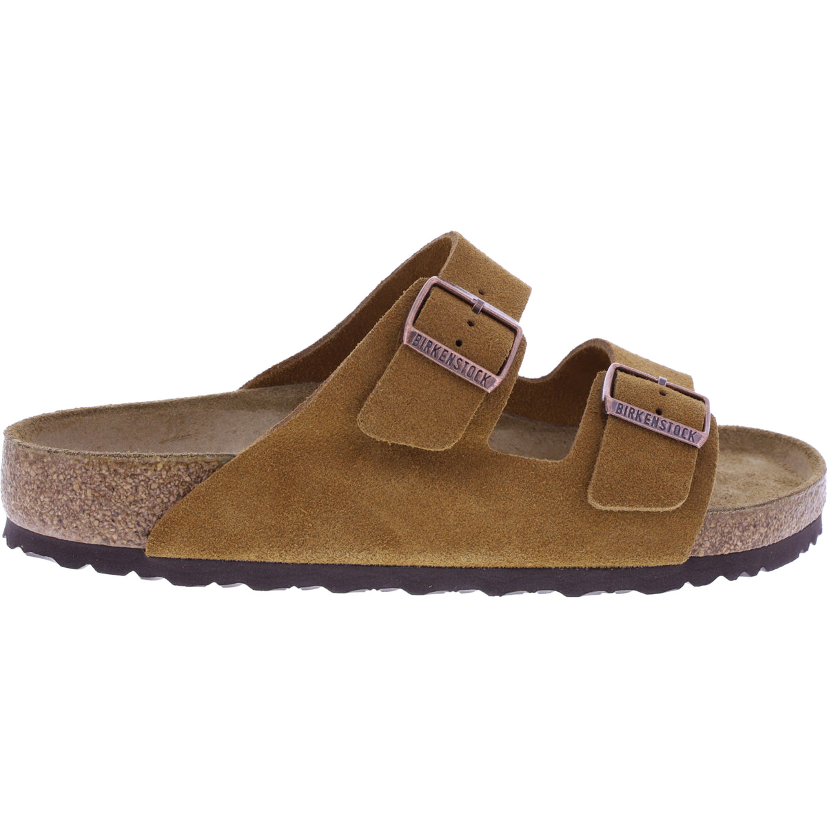 Birkenstock | Arizona | Mink-Cognac | Veloursleder | Weite: Normal | 1027082 | Herren Pantoletten