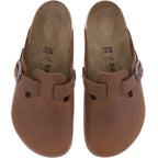 Birkenstock | Boston | Cognac-Braun Fettleder | Weite: Normal | 1028179 | Unisex Clogs