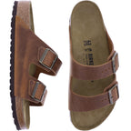 Birkenstock | Arizona | Cognac-Braun | Naturleder | Weite: Normal | 1028272 | Herren Pantoletten