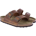 Birkenstock | Arizona | Cognac-Braun | Naturleder | Weite: Normal | 1028272 | Herren Pantoletten