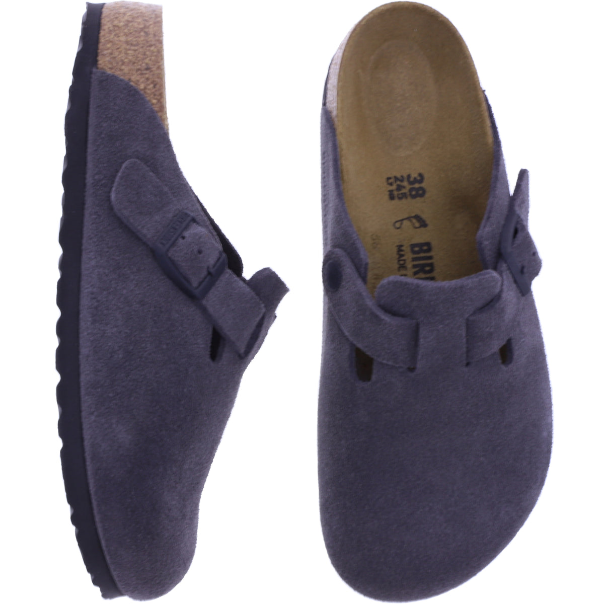 Birkenstock | Boston | Velvet Gray-Anthrazit Veloursleder | Weite: Normal | 1028602 | Unisex Clogs