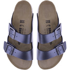 Birkenstock | Arizona | Schwarz Metallic | Birko-Flor | Weite: Normal | 1029233 | Damen Pantoletten