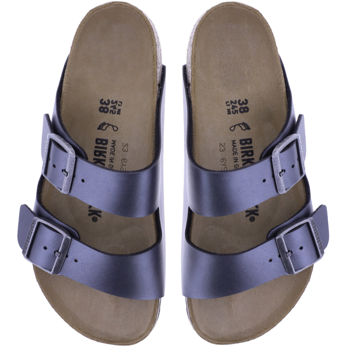 Birkenstock | Arizona | Schwarz Metallic | Birko-Flor | Weite: Normal | 1029233 | Damen Pantoletten