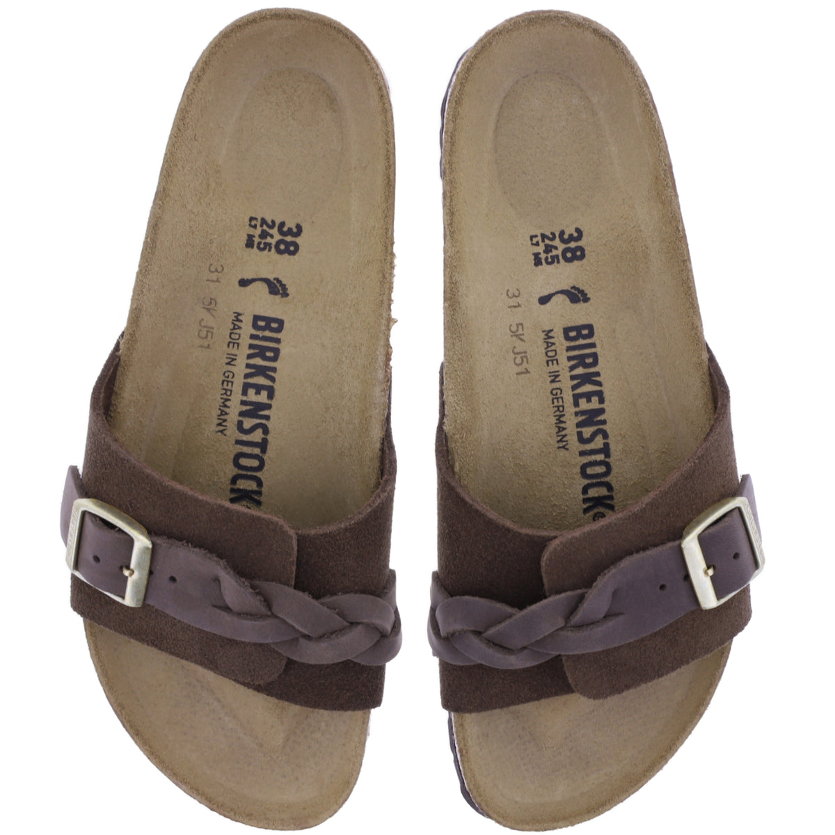Birkenstock | Oita Braided | Carafe-Braun Velours | Leder | Weite: Schmal | 1031734 | Damen
