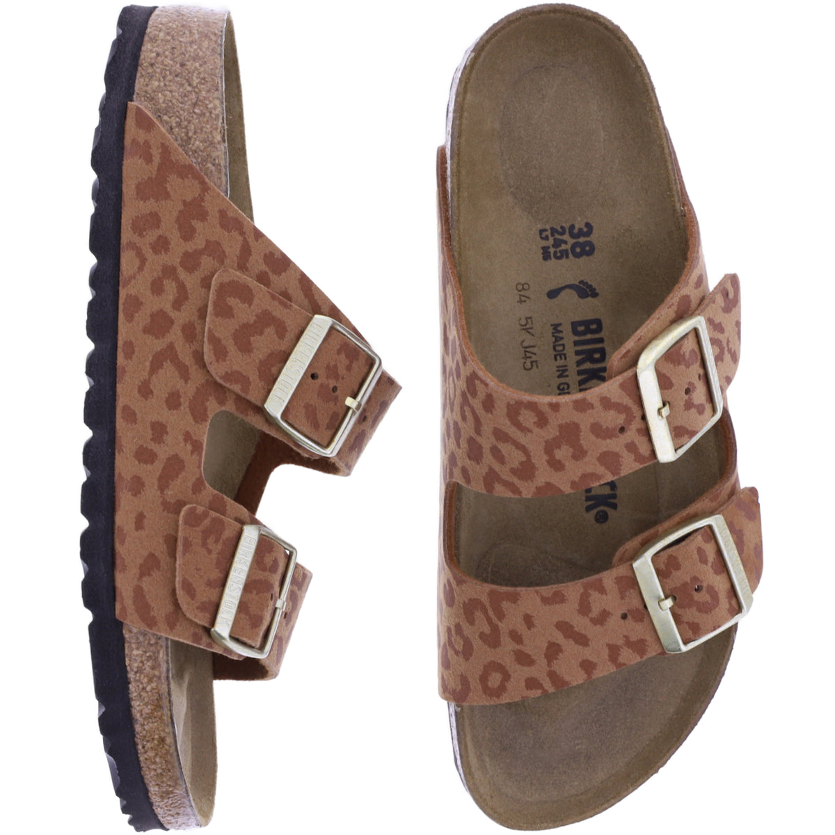 Birkenstock | Arizona | Leo Pecan-Braun | Synthetik | Weite: Schmal | 1031926 | Damen Pantoletten