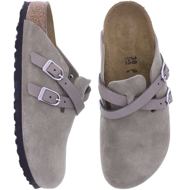 Birkenstock | Blair | Taupe Veloursleder | Weite: Schmal | 1032905 | Damen Clogs