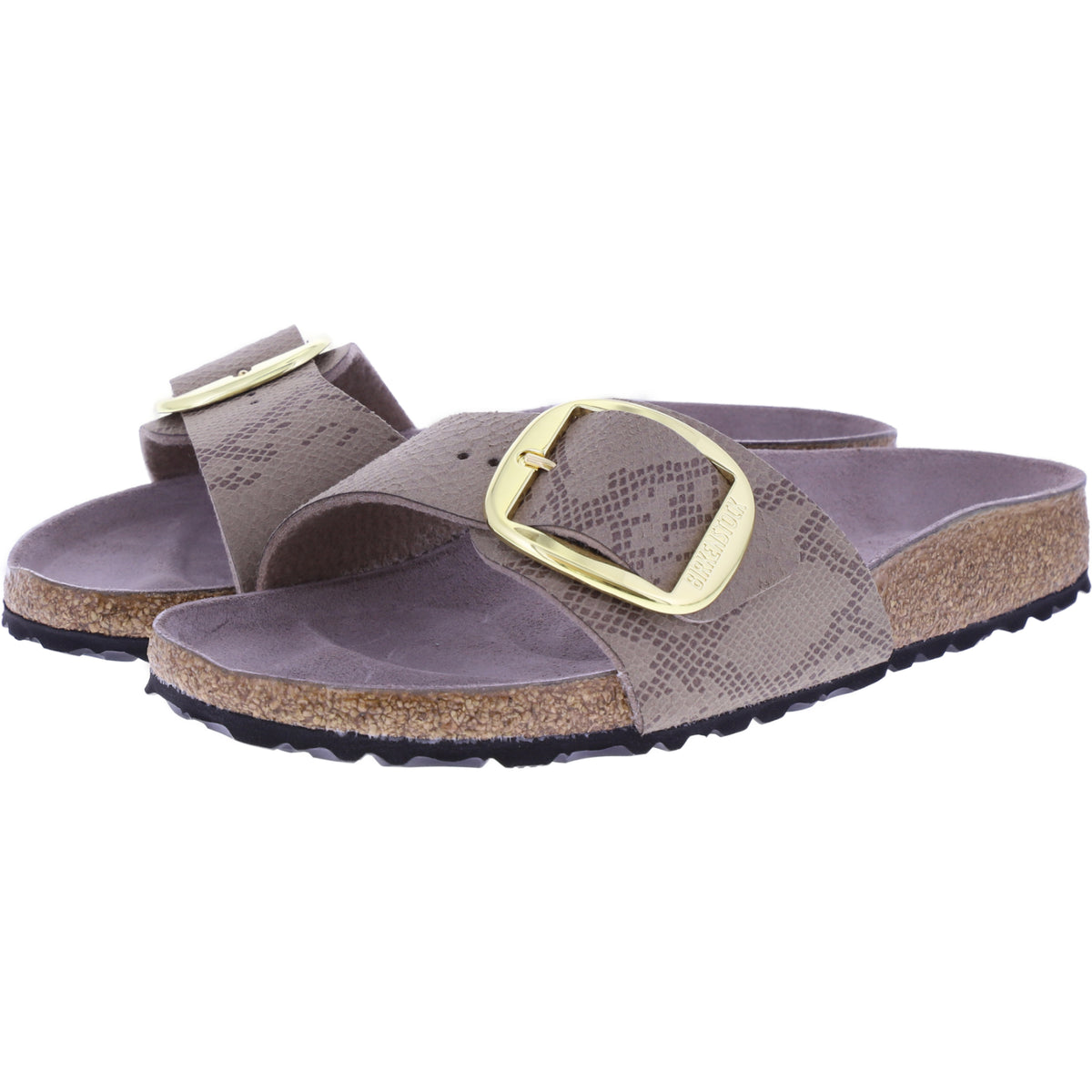 Birkenstock | Madrid Big Buckle | Gray Taupe | Python-Print | Weite: Schmal | 1032935 | Damen