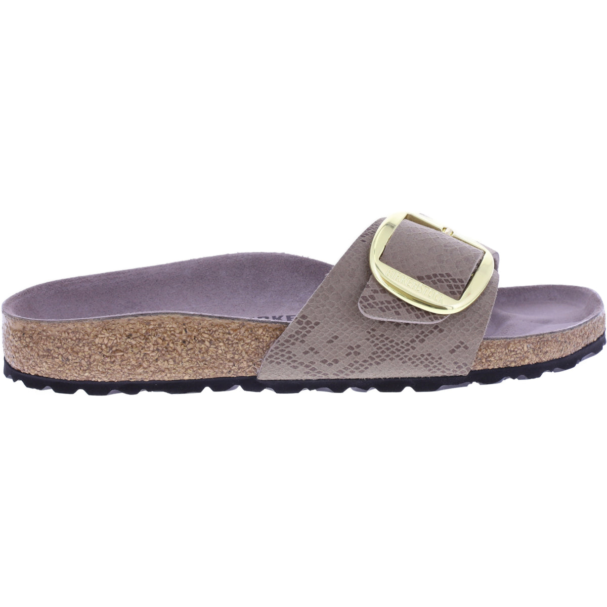 Birkenstock | Madrid Big Buckle | Gray Taupe | Python-Print | Weite: Schmal | 1032935 | Damen